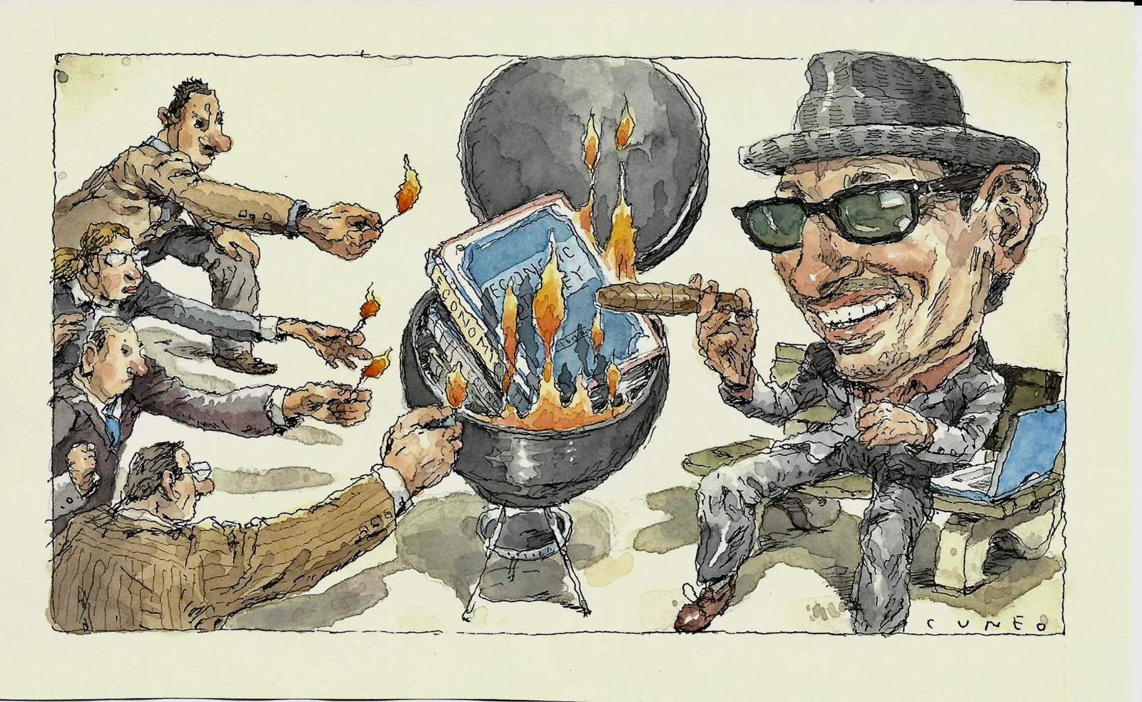 Editorial illustration for Against Consensus and institutional investing conversations